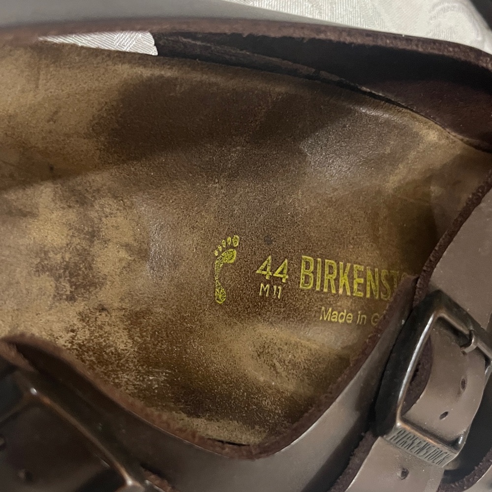 Birkenstock Milano Sandals Habana Brown Oiled Leather Adjustable Strap 44EU 12US - Picture 10 of 10